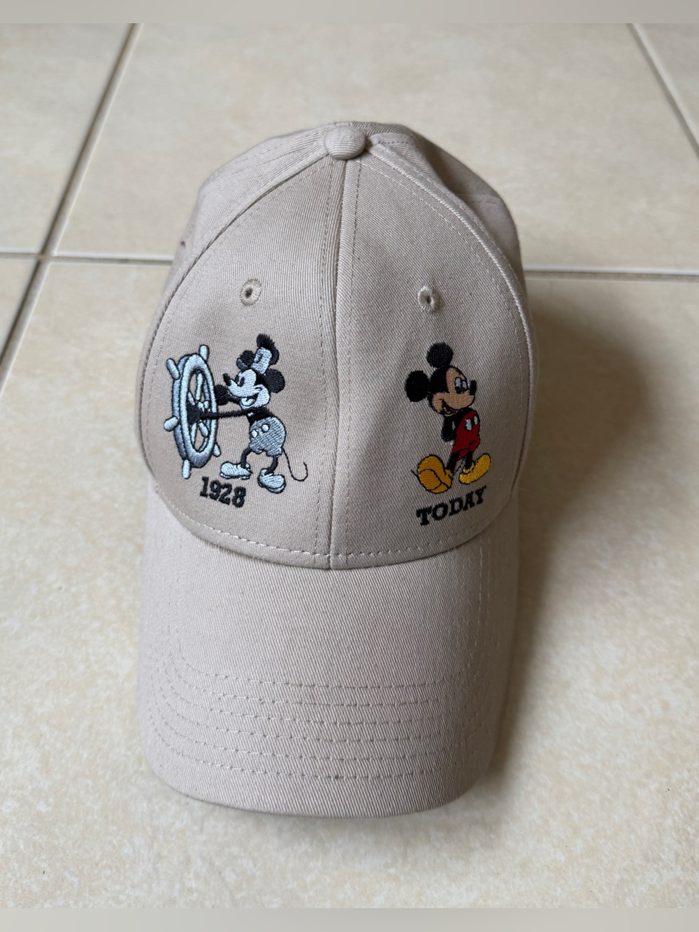 Disney Parks Mickey Mouse Through The Years Baseball Hat Khaki Florida